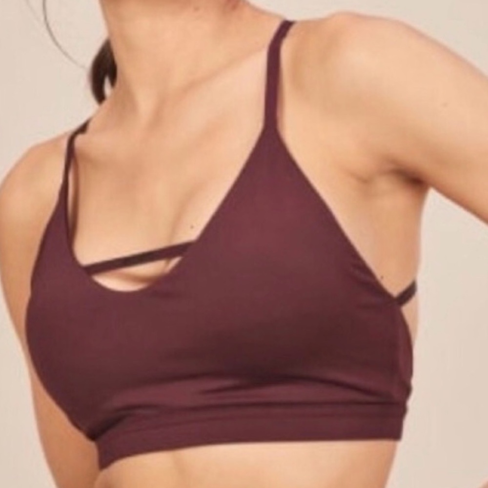 Nike Indy JDI Burgundy Red Strappy Sports Bra